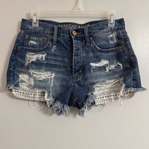 American Eagle Outfitters Women's Vintage Hi Rise Festival Jean Shorts Size 2